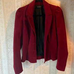 BETSEY JOHNSON vintage velvet burgundy blazer.
